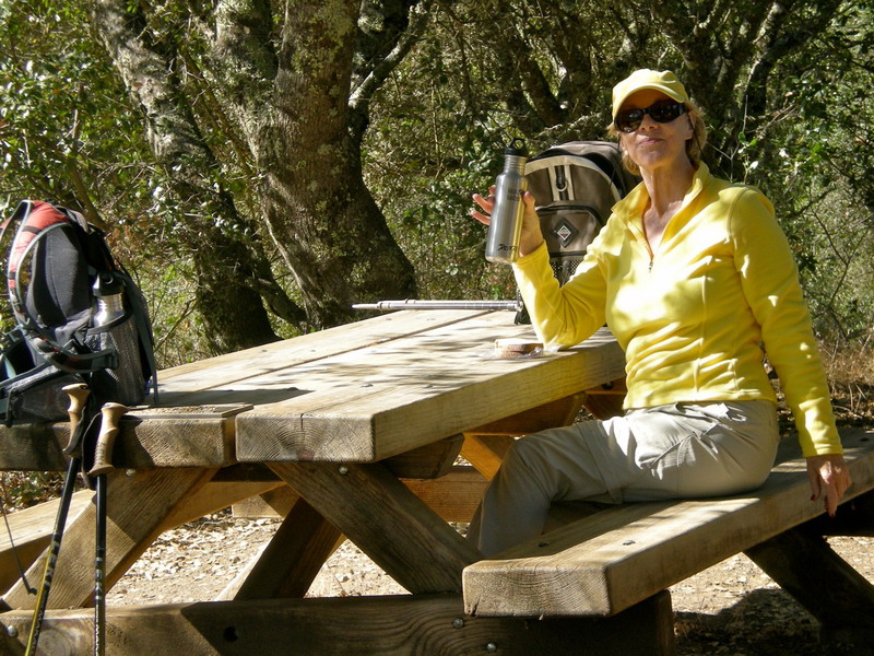 Dierdre at lunch stop