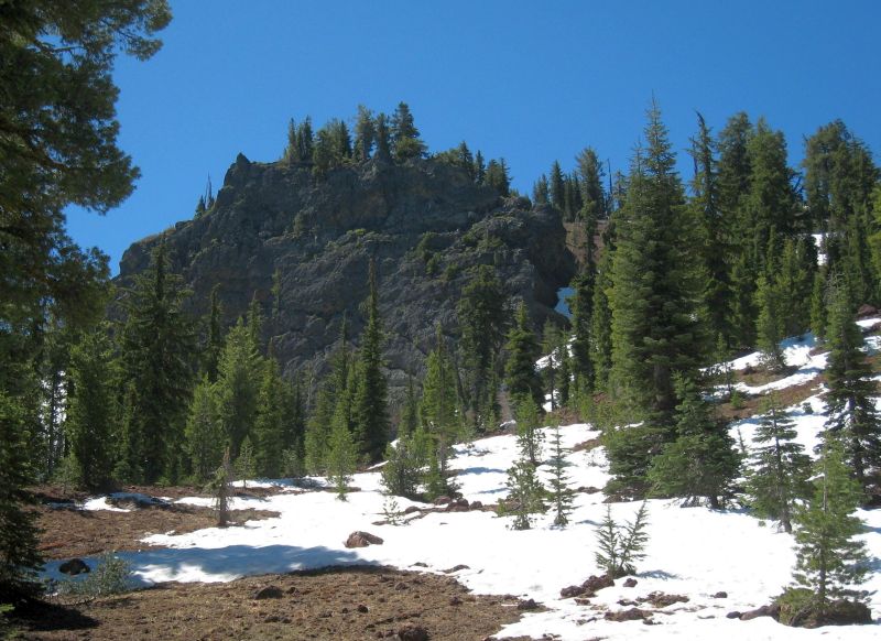 snow on trail