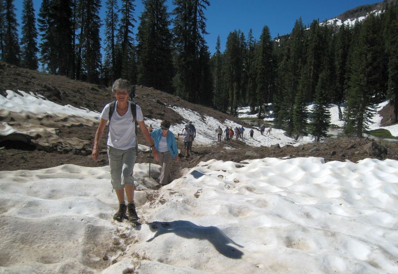 snow on trail