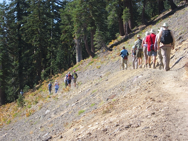 hikers returning