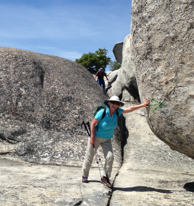 holding up rock